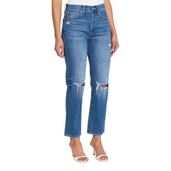 NWT Pistola Carlie High Rise Classic Straight Distressed Ankle - Picture 5 of 7